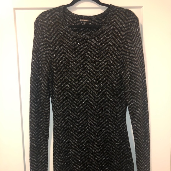 Express black long sleeve sweater dress - Picture 2 of 3